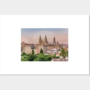 Santiago de Compostela Painting Posters and Art